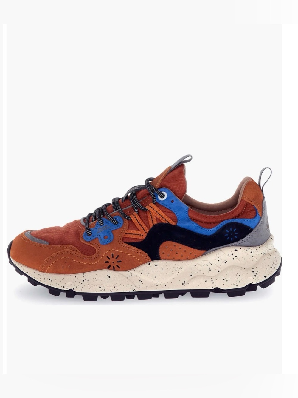 NWT Flower Mountain Yamano 3 Sneaker in Coral - Dark Blue - Black